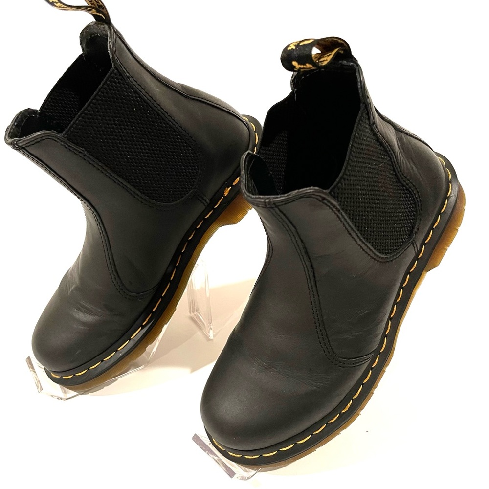 Dr. Martens Black Ankle Boots with Elastic Panels